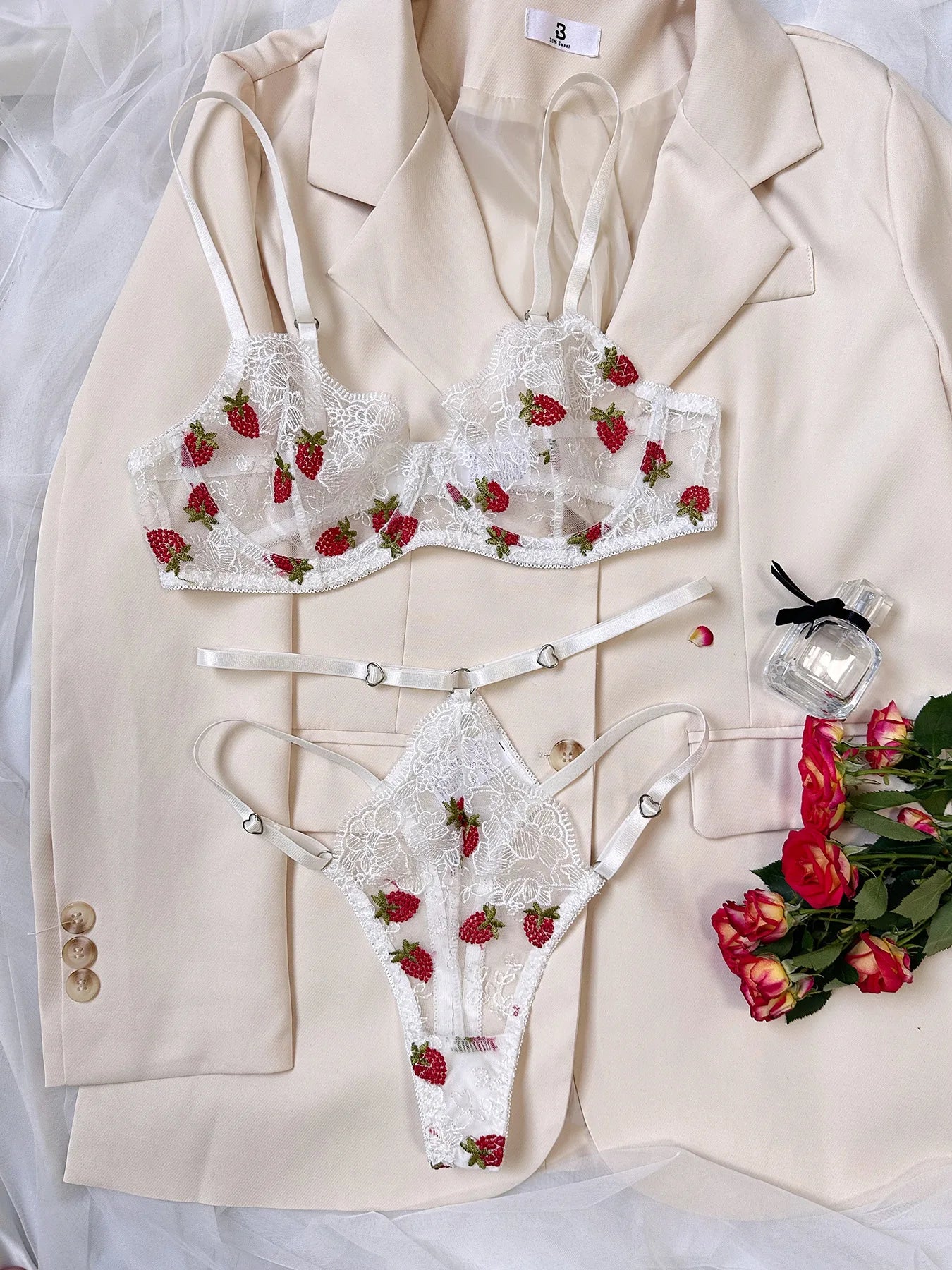 Strawberry Short Cake Lace Set