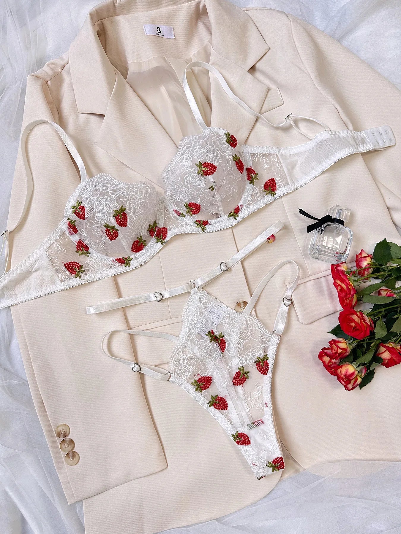 Strawberry Short Cake Lace Set